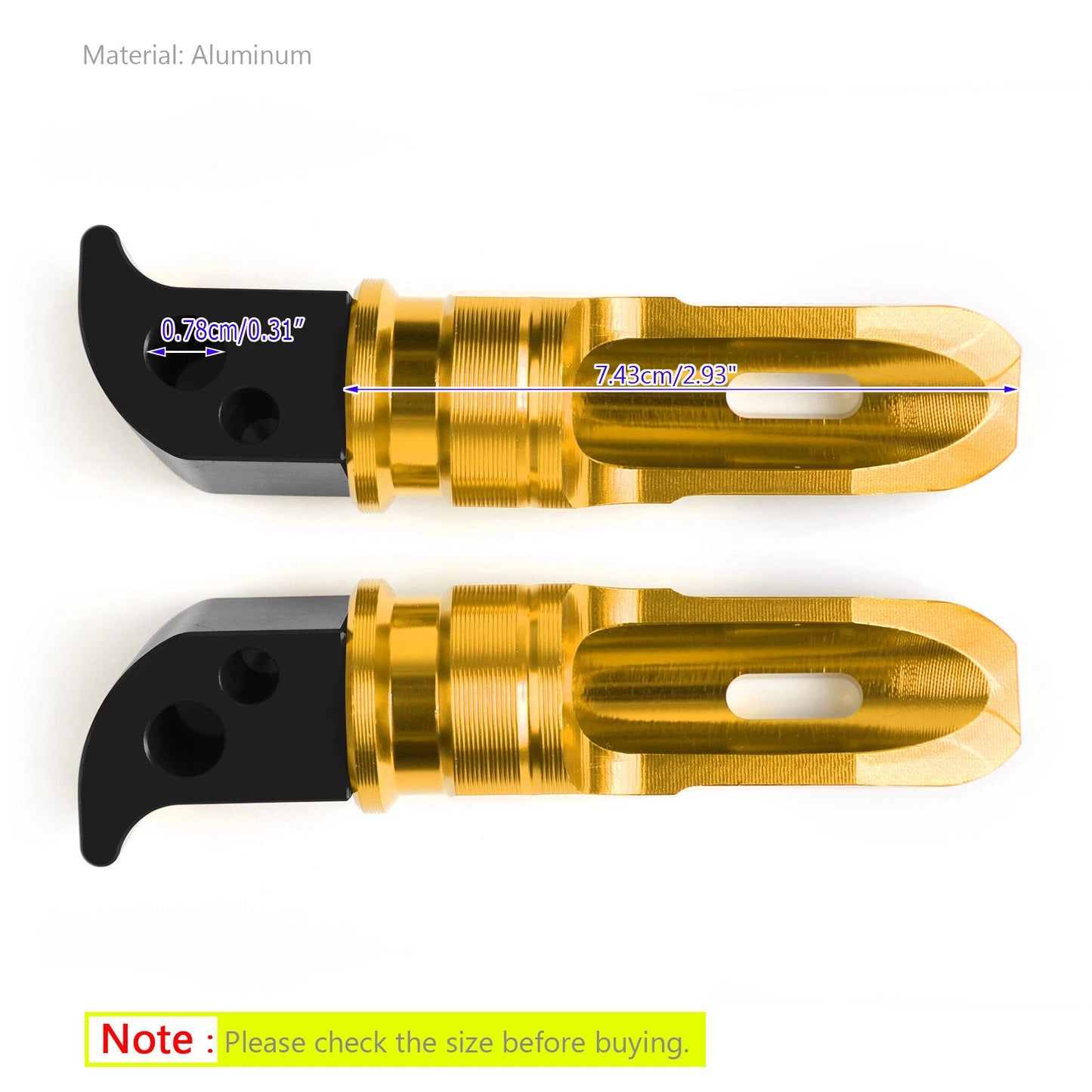 Rear Footrest Pegs for Yamaha XJR 1300, 1200, Tracer 900, YZF R3, R25, MT10 (2001-2023)