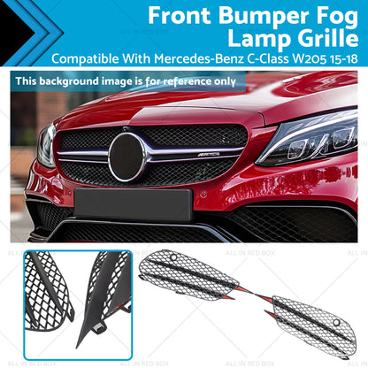 Front Bumper Fog Lamp Grille for Mercedes-Benz C-Class W205 (2015-2018)