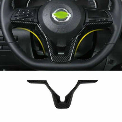 Carbon Fiber Steering Wheel Decor Cover Trim for Nissan Sentra (2020–2021)