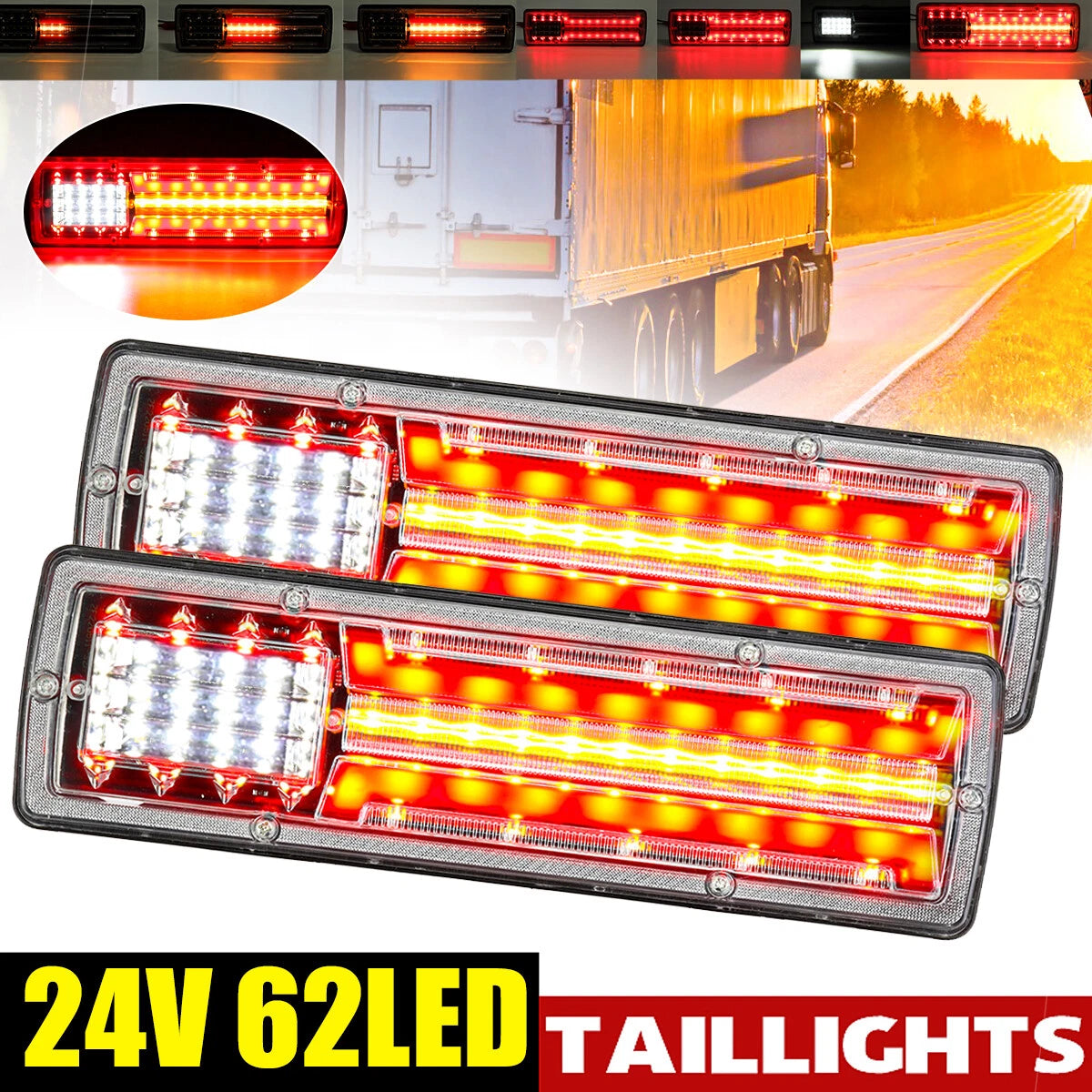 24V Flowing Rear Light Turn Signal Brake Reverse Lamp for Trailer Truck Lorry