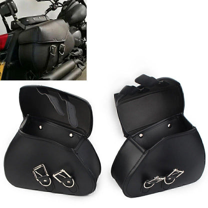 PU Leather Saddle Bags for Harley Sportster Dyna Motorcycle