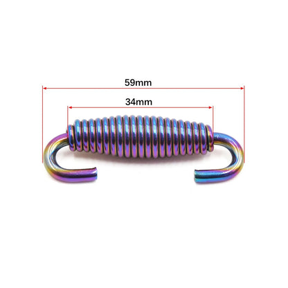 4pcs Stainless Steel Colorful Swivel Motorcycle Exhaust Pipe Springs