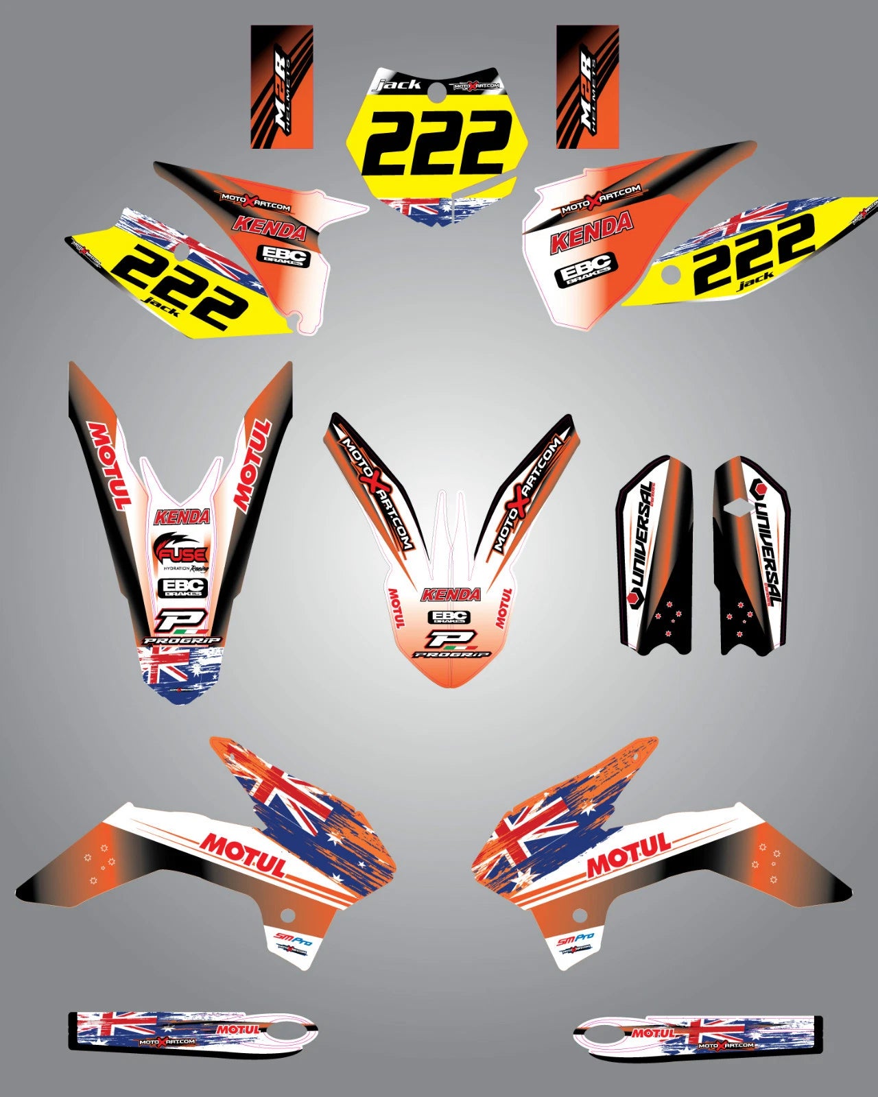 AUSSIE PRIDE Graphics Kit Stickers for KTM EXC (2014-2016)