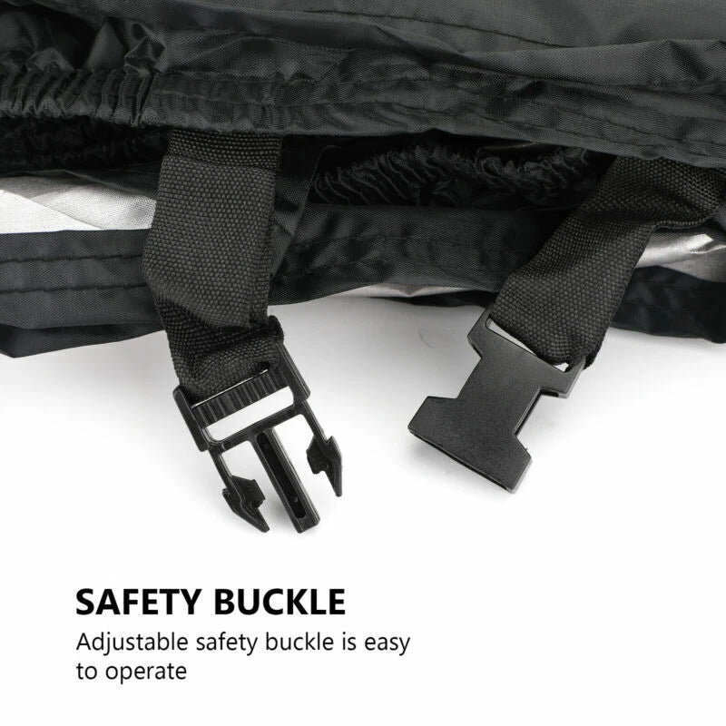 Folding Cover for Motorcycle Scooter - Black Waterproof (F3)