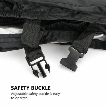 Folding Cover for Motorcycle Scooter - Black Waterproof (F3)