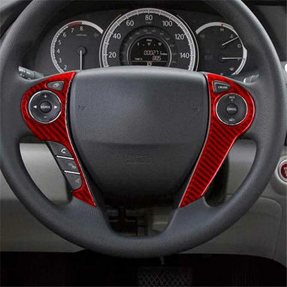 2 x Carbon Fiber Steering Wheel Knob Cover for Honda Accord (2018-2023)