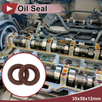 Oil Seal / 35x58x12mm / 2 x Seal Ring Rotary Shaft Seal FKM Rubber