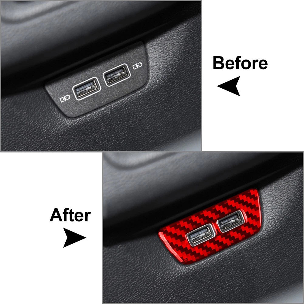USB Button Cover Trim for Volkswagen Golf 8 MK8 2021-2023 Red