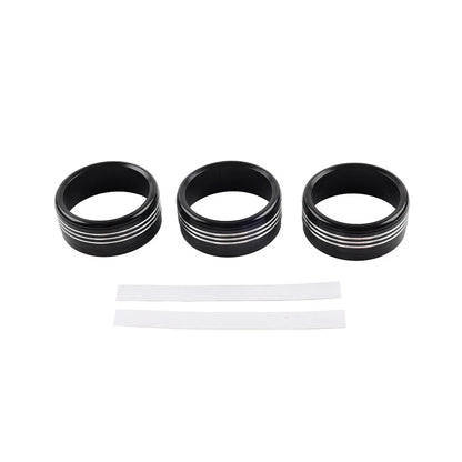 Black AC Climate Control Knob Ring Covers for Subaru Forester XV Crosstrek WRX (2014-2021)
