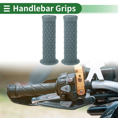 1 x 25mm Motorcycle Hand Grips Cover Handlebar Grips TPU Gray Blue