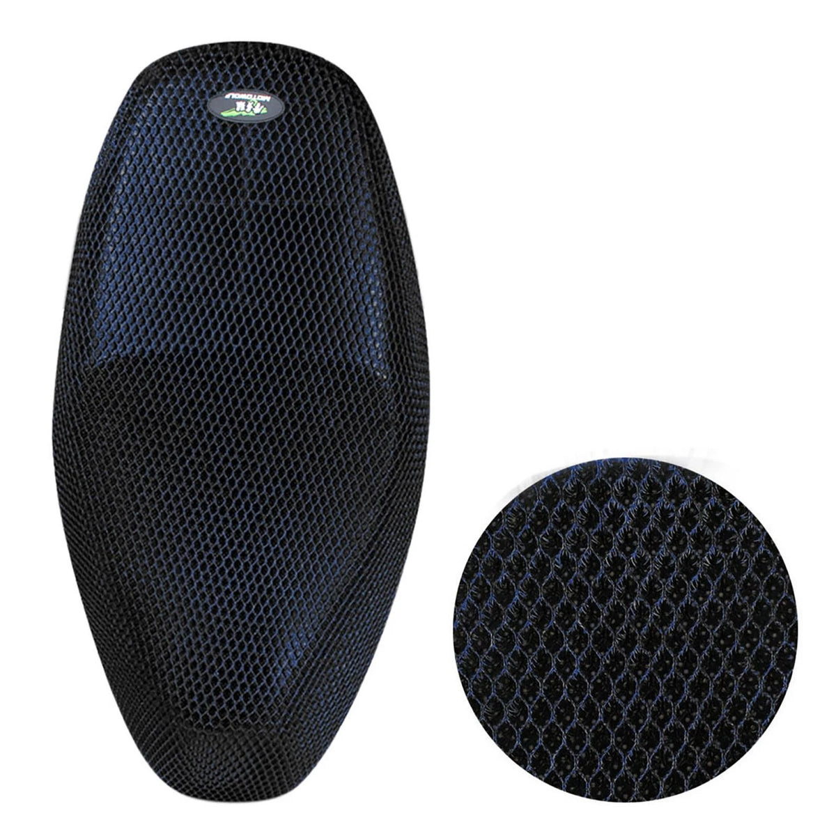Seat Cover / XXL / for Motorcycle/Moped Breathable Mesh Cushion Black Blue