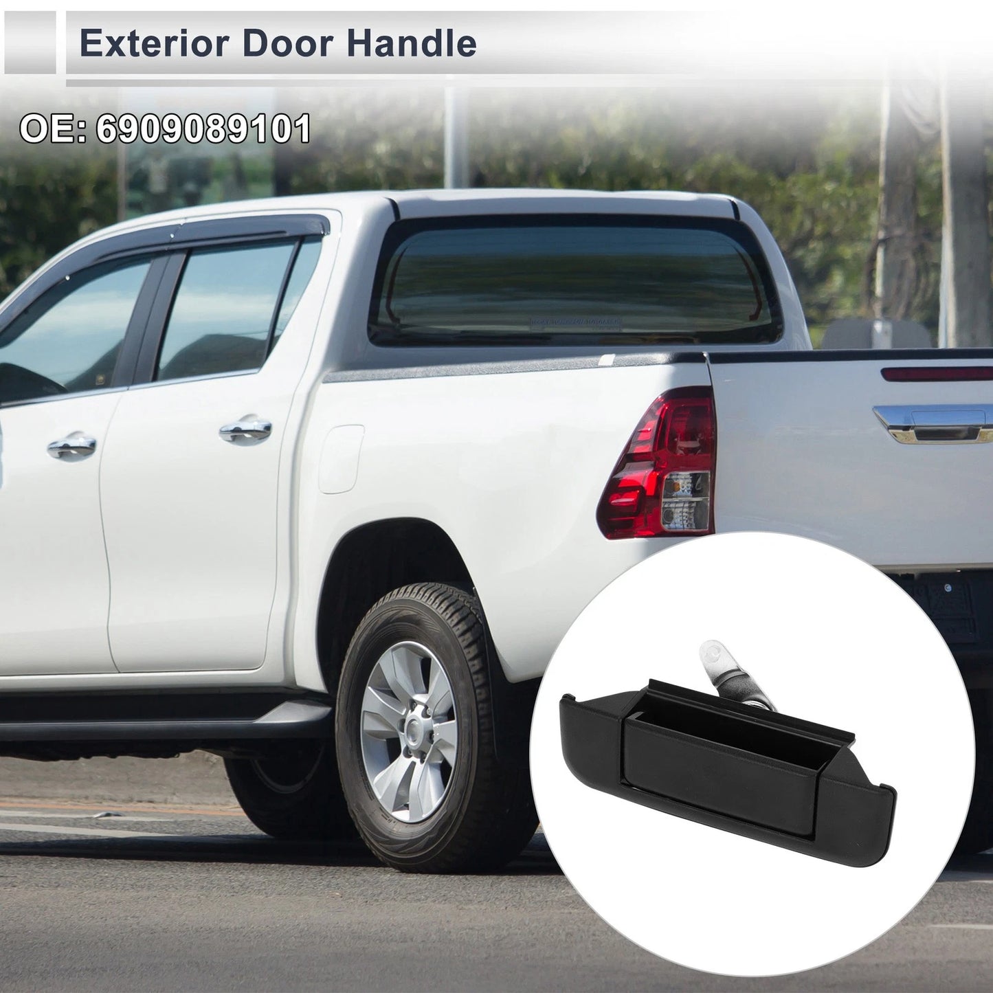 Exterior Door Tailgate Handles for Toyota Pickup (1989-1995) Black
