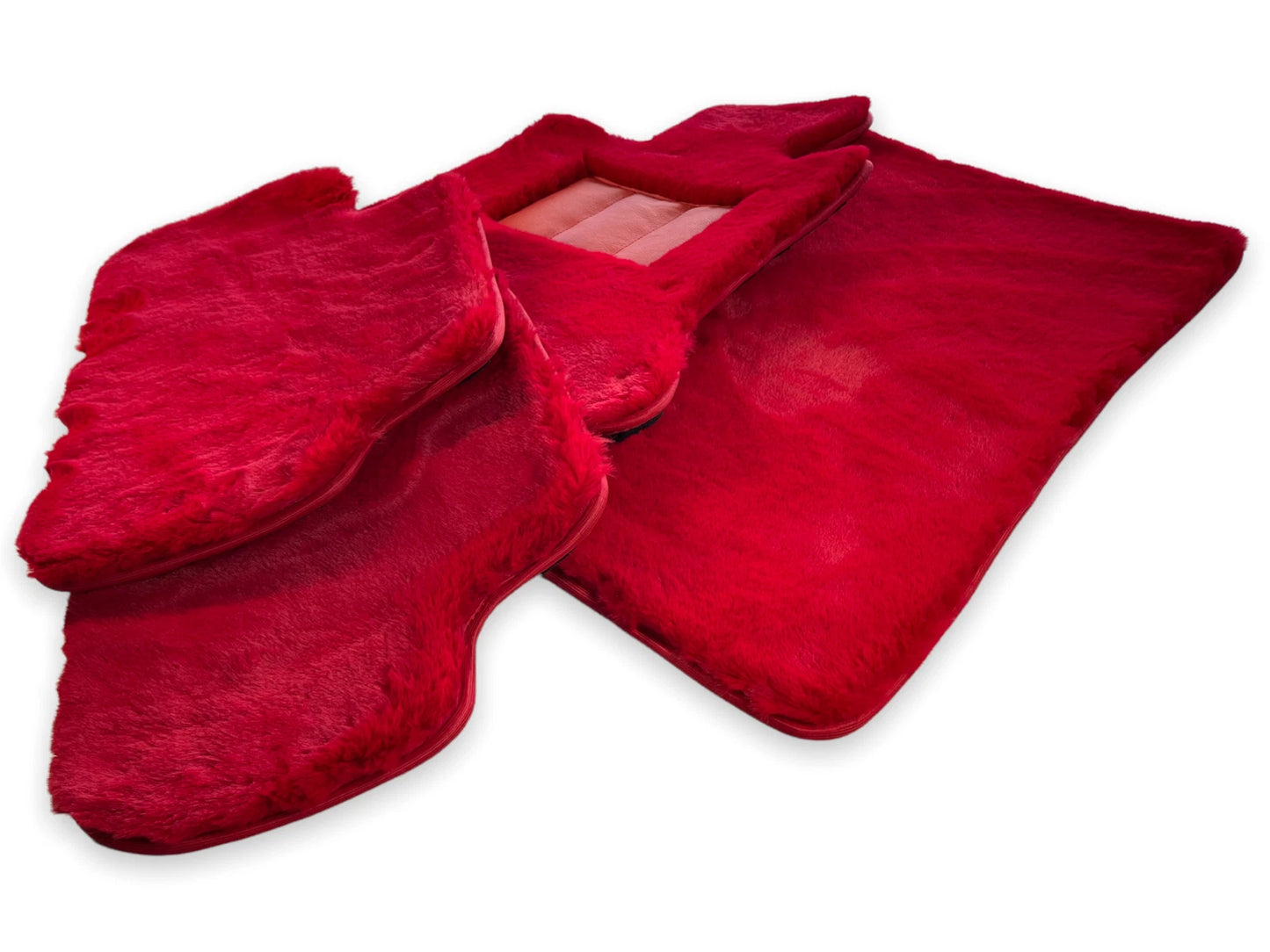 Red Sheepskin Floor Mats for Rolls Royce Dawn (2016-2019)