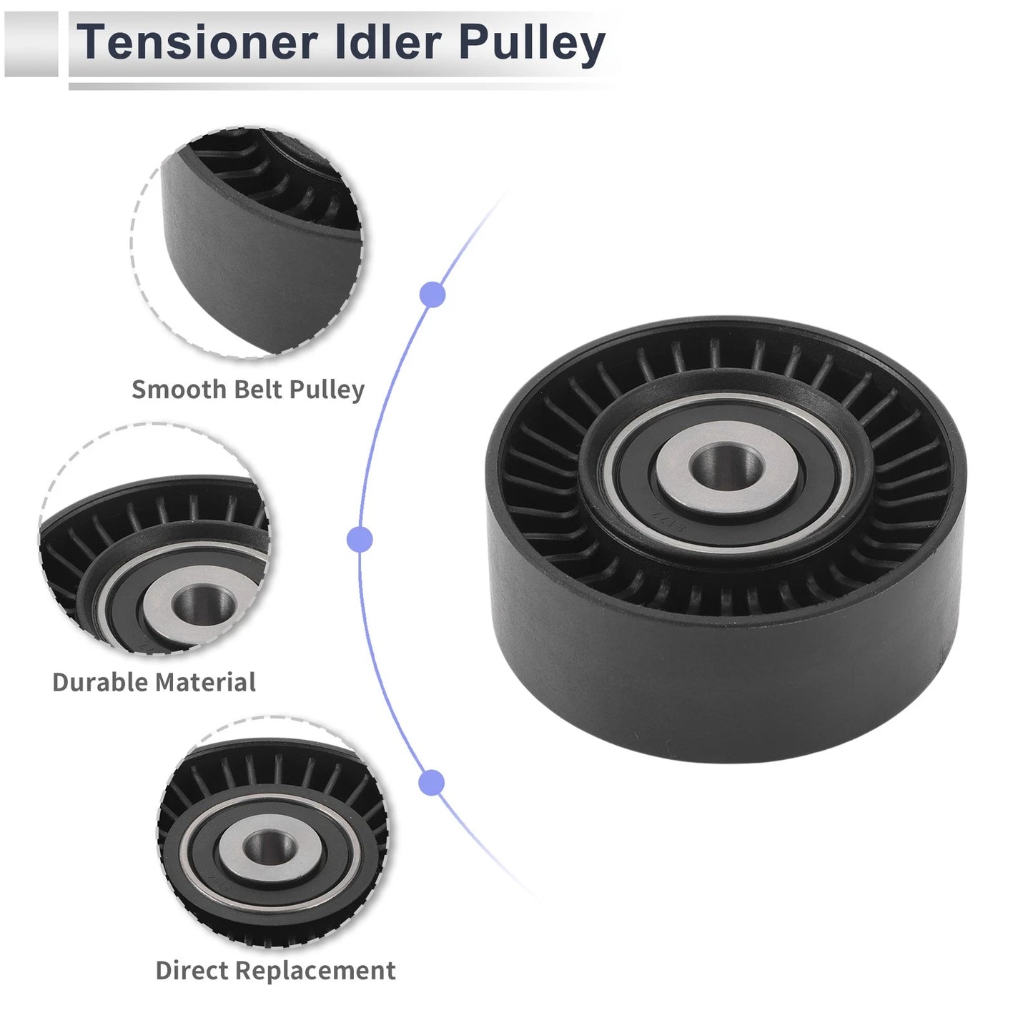 Drive Belt Idler Pulley for Ford Mondeo (2008-2015) 1 x Quality Replacement