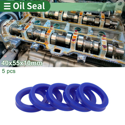 Oil Seal TPU 40x55x10mm High Pressure Blue 5 Pcs