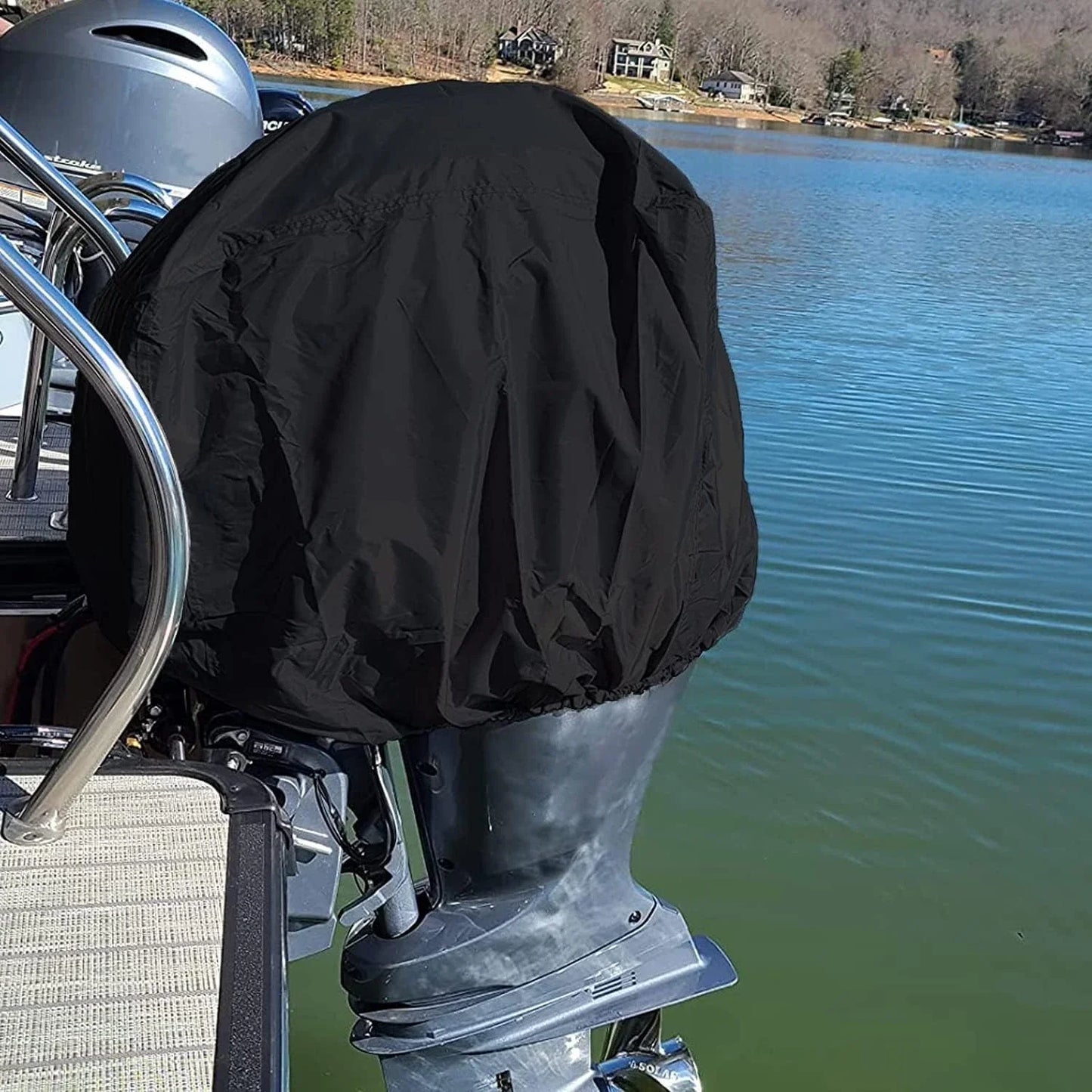 60-100HP Outboard Motor Engine Cover for Universal Trailerable Black