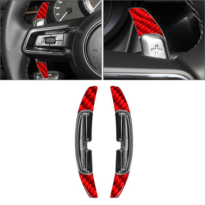 Red Steering Wheel Shifter Paddle Extensions for Porsche Macan 911 Panamera