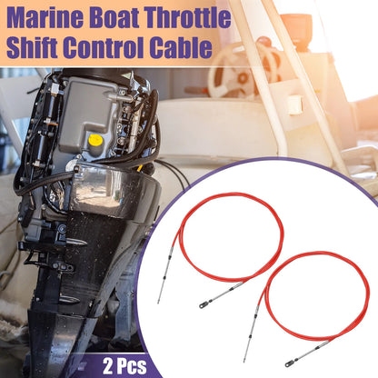Throttle Control Cable / 2 x 400cm 13FT 33C/3300 Marine Boat for Yamaha