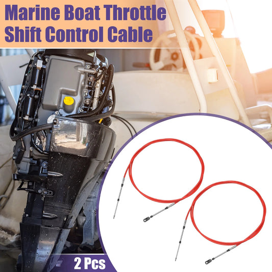 Throttle Control Cable / 2 x 400cm 13FT 33C/3300 Marine Boat for Yamaha