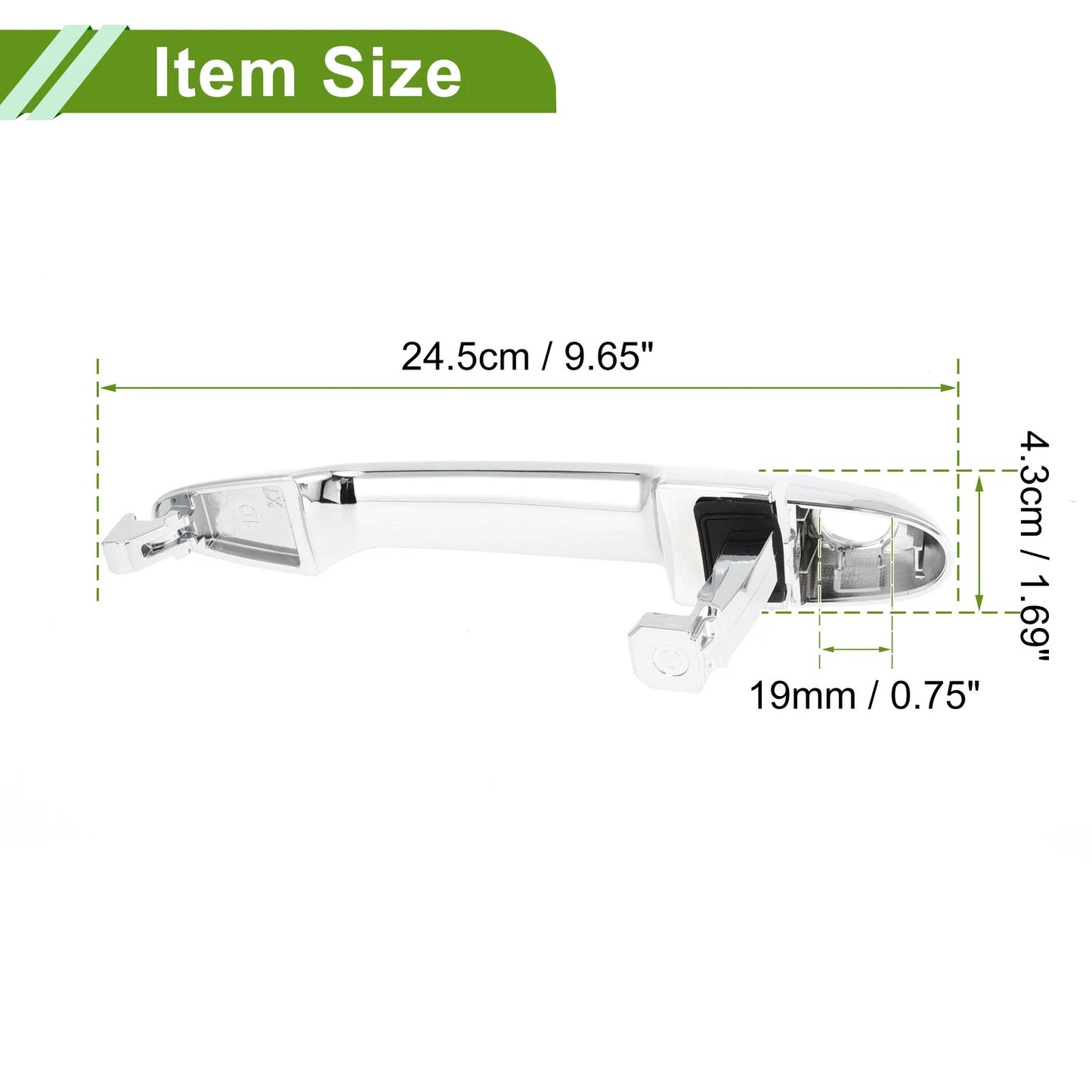Exterior Door Handle for Hyundai Kia Silver Tone Front Left (2011-2019)