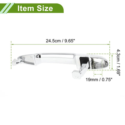 Exterior Door Handle for Hyundai Kia Silver Tone Front Left (2011-2019)