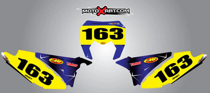 Barbed Style Number Plate Stickers for Sherco SE 250 300 (2012-2016)
