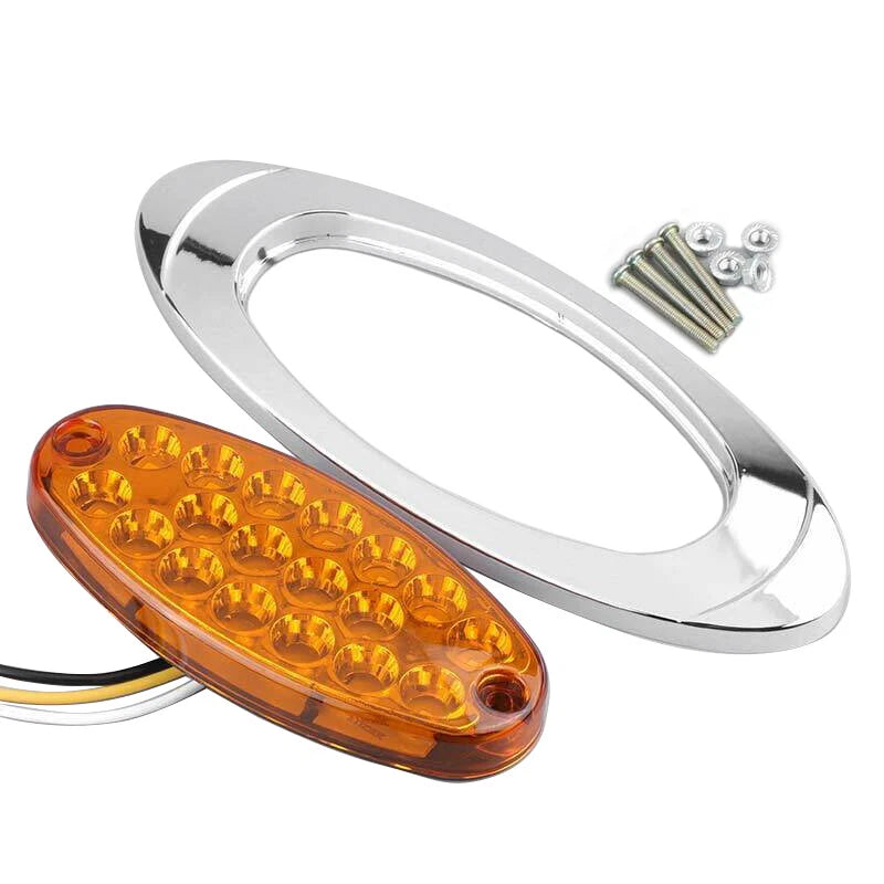 Amber LED Turn Signal Light for Truck Trailer RV Car Lorry