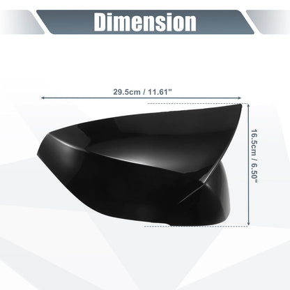 Pair Mirror Cover Overlay Black for INFINITI Q50 Q60 Q70 QX30