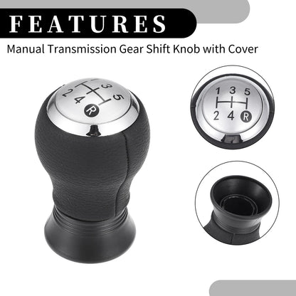 5 Speed Manual Gear Shift Knob for Toyota Yaris (2005-2010) Silver Tone