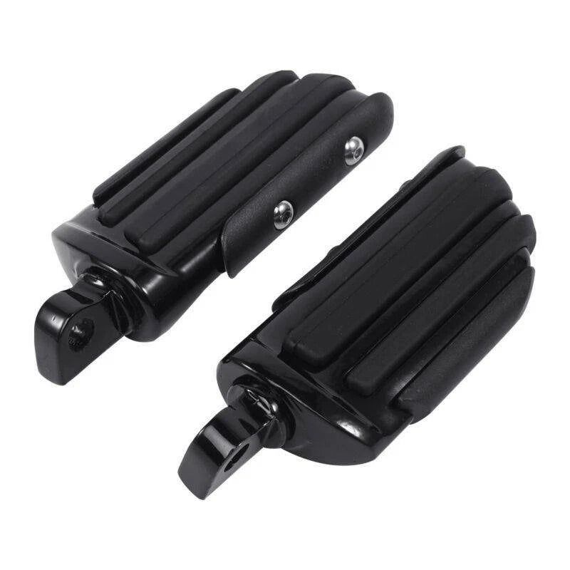 Black Pilot Male Mount Foot Pegs for Harley Touring Softail Dyna