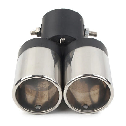 Dual Rear Exhaust Pipe Tail Muffler Tips for Universal Vehicles