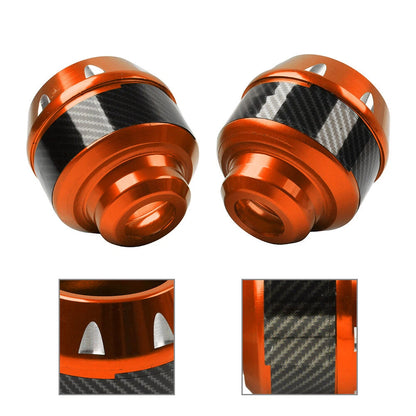 2 x Motorcycle Front Fork Frame Sliders for Make & Model  - Orange