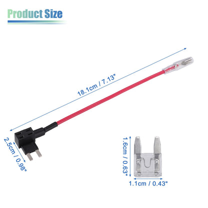 5 x Car Fuse Tap & Circuit Adapters 12V with 25A Mini Blade Fuses