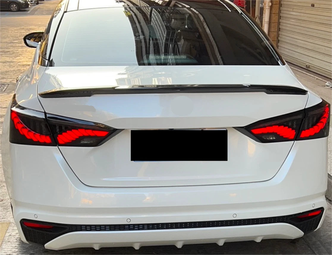 Rear Spoiler Wing V Style for Nissan Altima 2019-2024 Black Sedan
