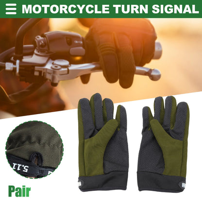1 Pair Cloth Riding Gloves Liners for Motorcycle Cycling Hiking Black Green
