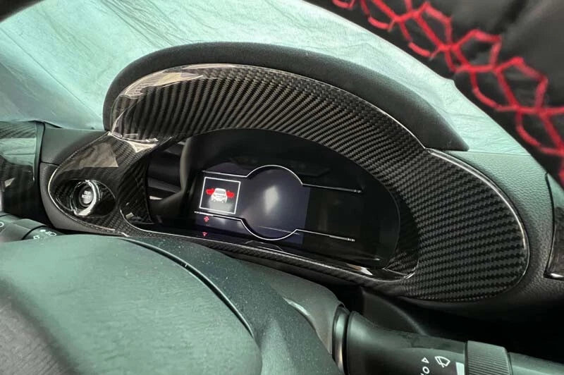 Real Carbon Fiber Speedometer Frame Cover Trim for Toyota GR86/Subaru BRZ 22-24