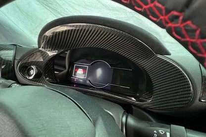 Real Carbon Fiber Speedometer Frame Cover Trim for Toyota GR86/Subaru BRZ 22-24