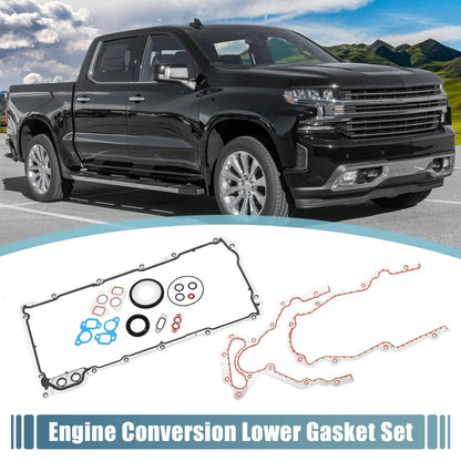 Gasket Set for GMC Cadilla Rubber Aluminum Silver Tone