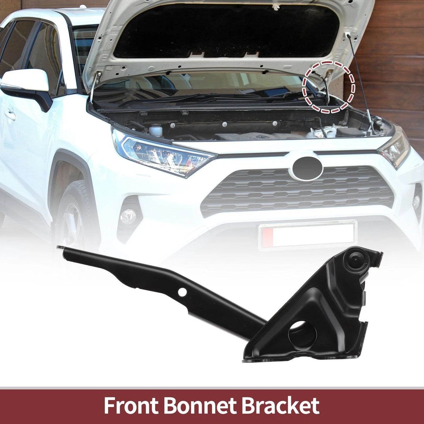 Hood Hinge 1pc Left for Toyota RAV4 (2009–2013)