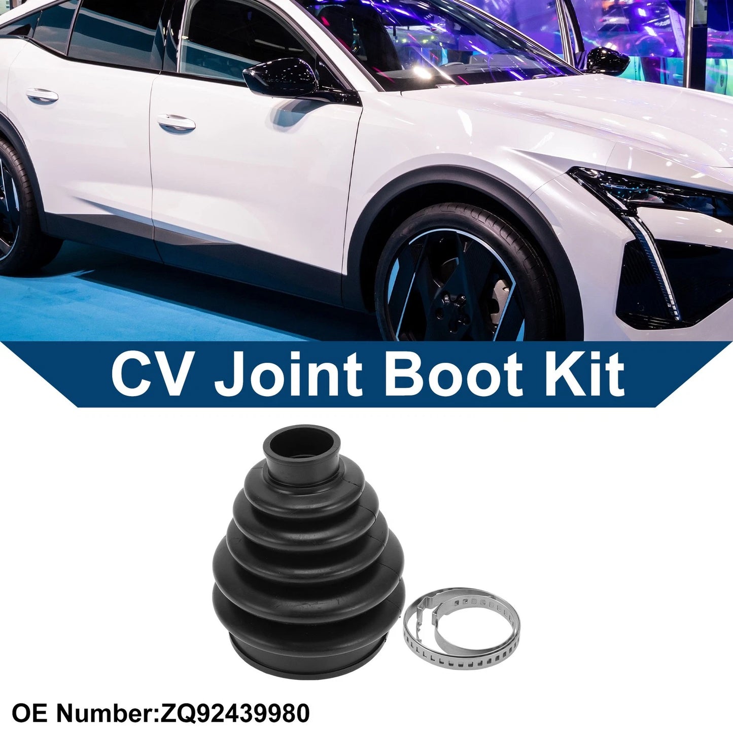 Inner CV Joint Boot Kit w/ Clamps for Peugeot 408, 3008 & Citroen (2008-2023)