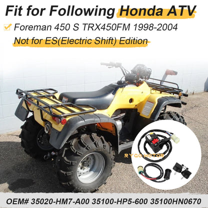 Handlebar & Key Switch Kit for Honda Foreman 450 S TRX450FM 4x4 (1998–2004)