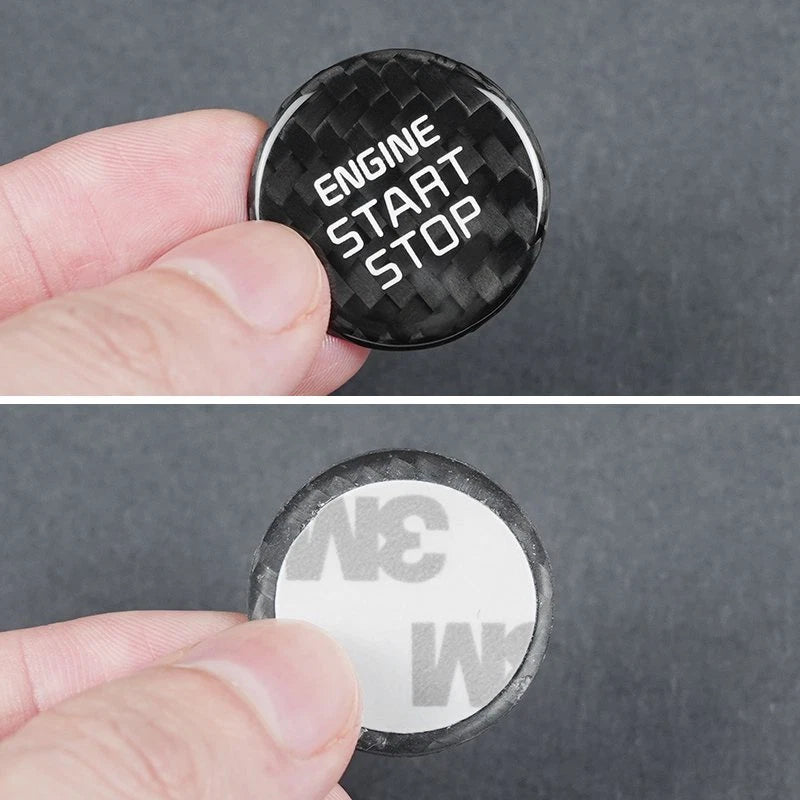 Carbon Fiber Engine Start Button Ignation Cover Trim for Kia Stinger 2018-2023