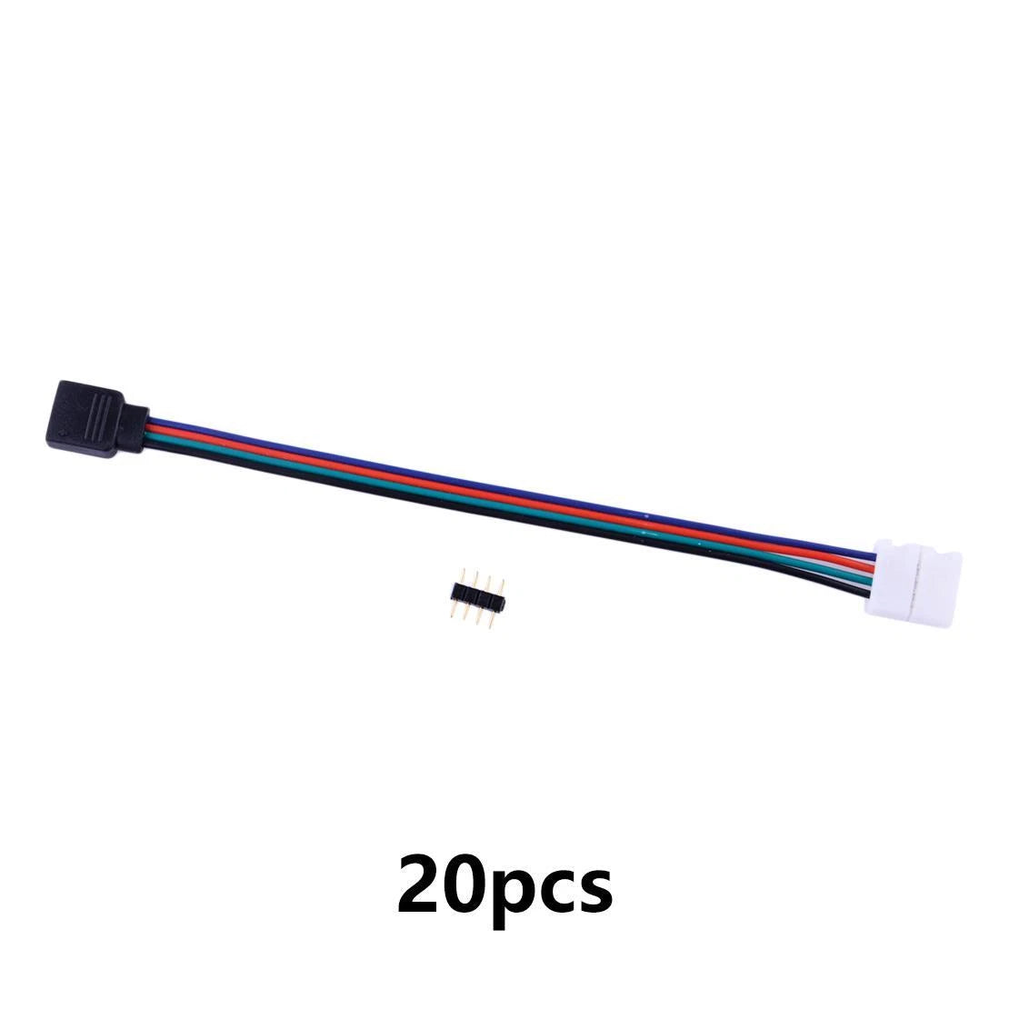 20 x 4pin Male Female Connector Wire for 3528 5050 RGB LED Strip Light