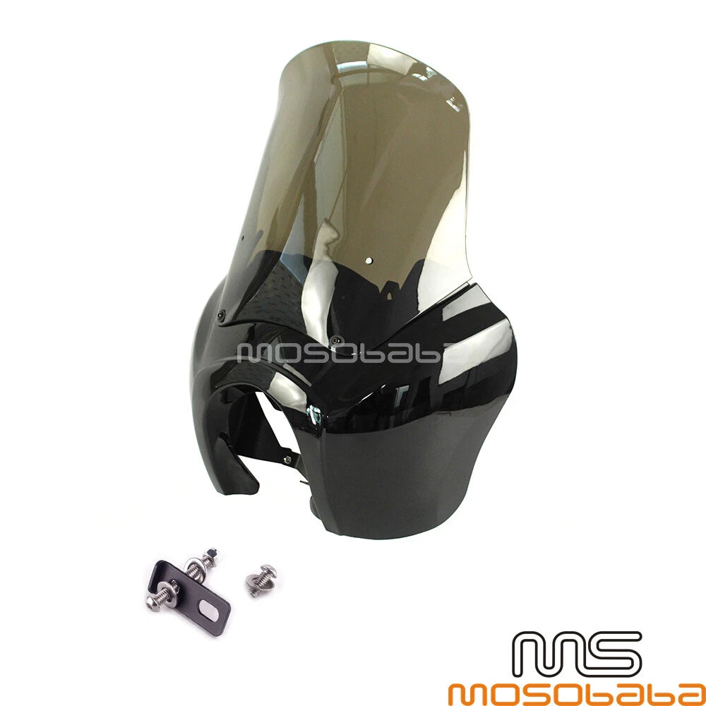 15'' Windshield Black Fairing for Harley Street Bob FXBB FXST 2018-2022
