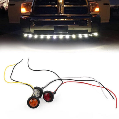 24V 3/4" LED Side Clearance Marker Lamp for Car Truck SUV Bus Trailer Van