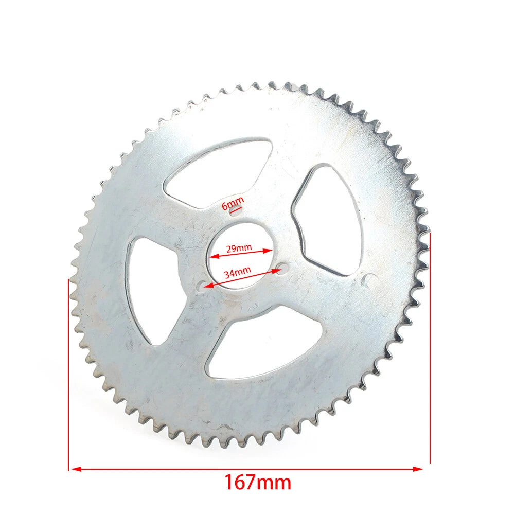 64T Rear Chain Sprocket 35mm for 47cc 49cc Mini Moto ATV Quad Pocket Bike
