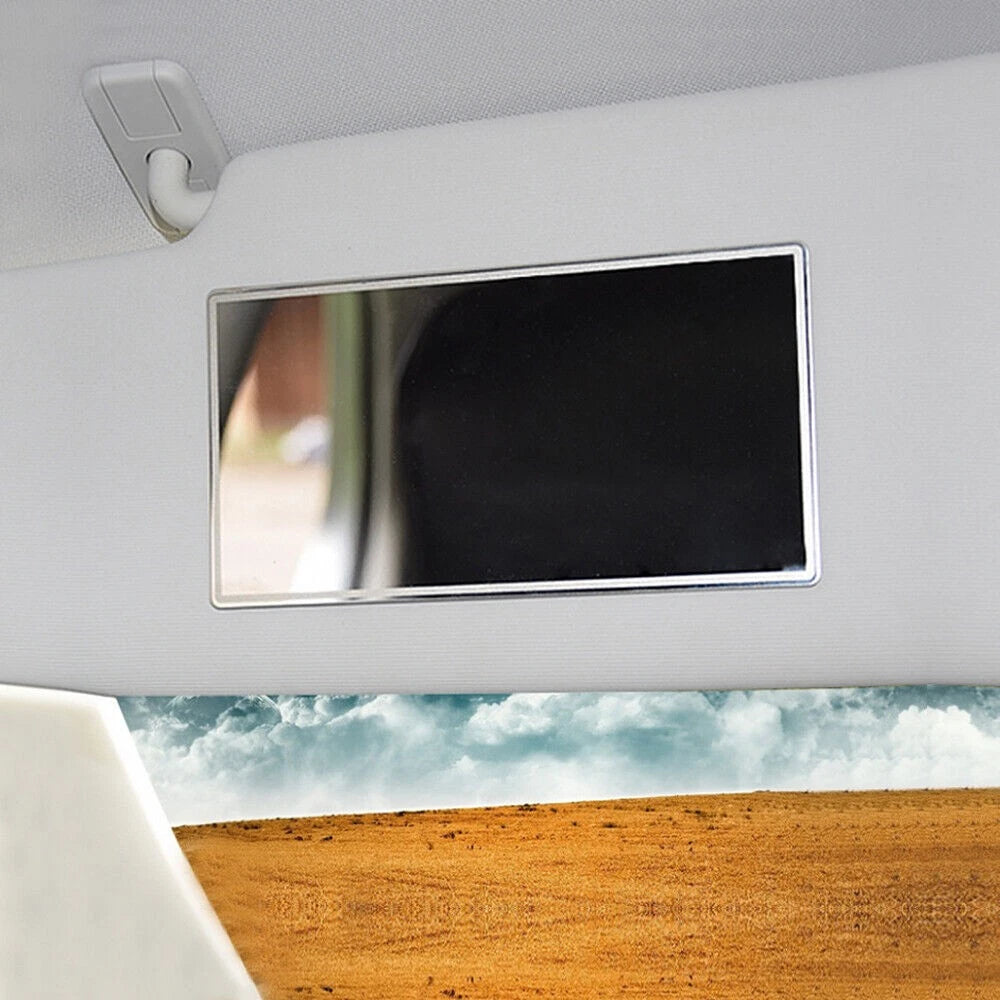 Stainless Steel Sun Visor Makeup Mirror for Car Accessories (Fits Most Models)