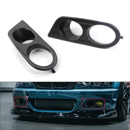 Carbon Fiber Front Fog Light Covers for BMW E46 M3 (2001-2006)