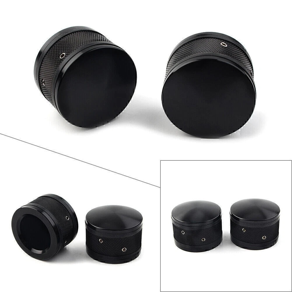 CNC Front Axle Nut Cover Caps for Harley Sportster Softail Road King