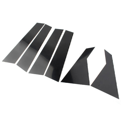 6 x Gloss Black Pillar Post Trim for Kia Forte (2019-2023)